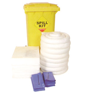 Oil & Fuel Spill Kit - Wheelie-bin - Absorbs 240L