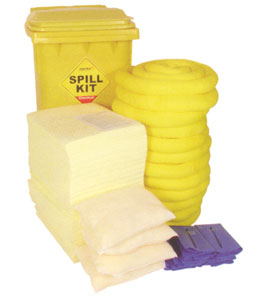 Oil & Fuel Spill Kit - Wheelie-bin - Absorbs 300L