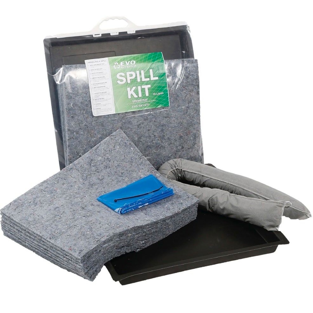 15L EVO Spill Kit c/w 52cm x 52cm Flexi Tray