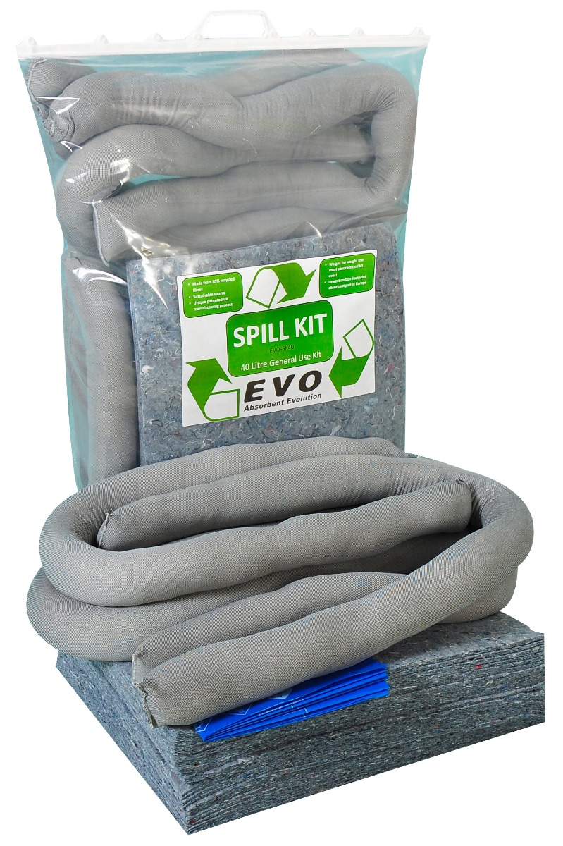 Universal Spill Kit - Clip-top Bag - Absorbs 40L