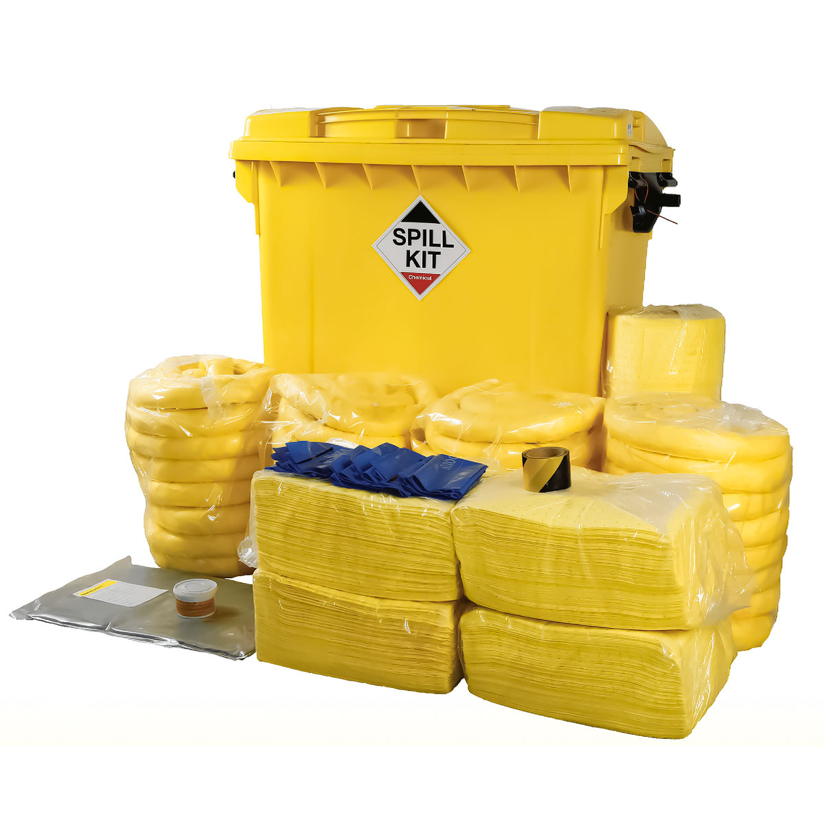 Chemical Spill Kit - Wheeled Bin - Absorbs 800L