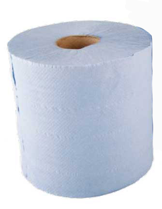 Blue Paper Roll 2-Ply- 28cm Wide - x 1000 Sheet Rolls