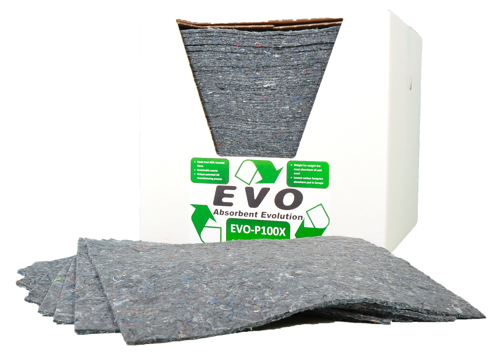 EVO Absorbent Pads - Absorbs 130L - Box Pack of 100