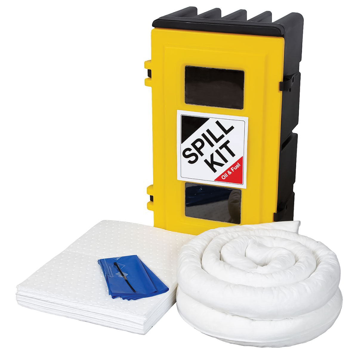 Oil & Fuel Spill Kit - Wall Cabinet - Absorbs 50L