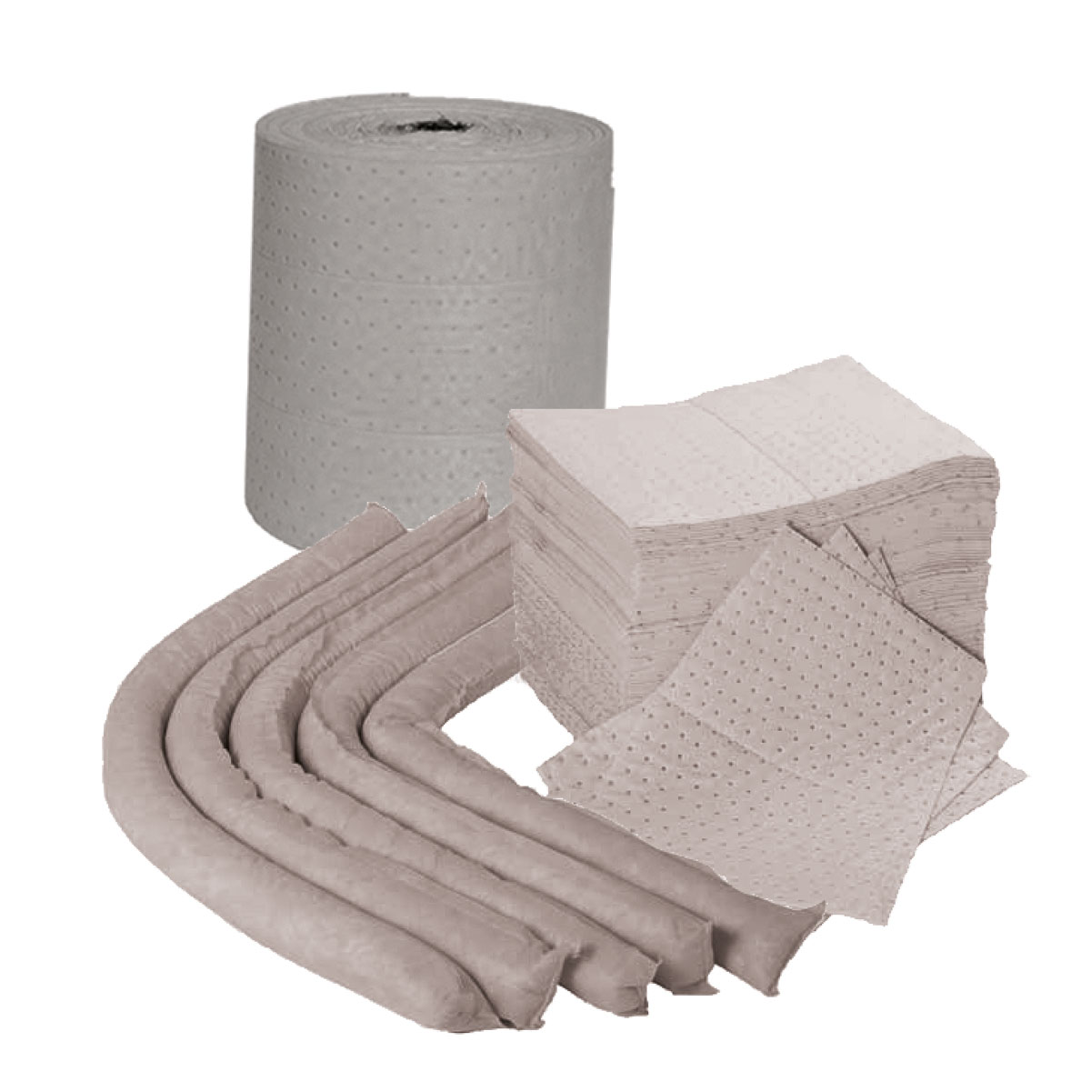 Absorbent Refill Pack: Pads/Socks/Roll