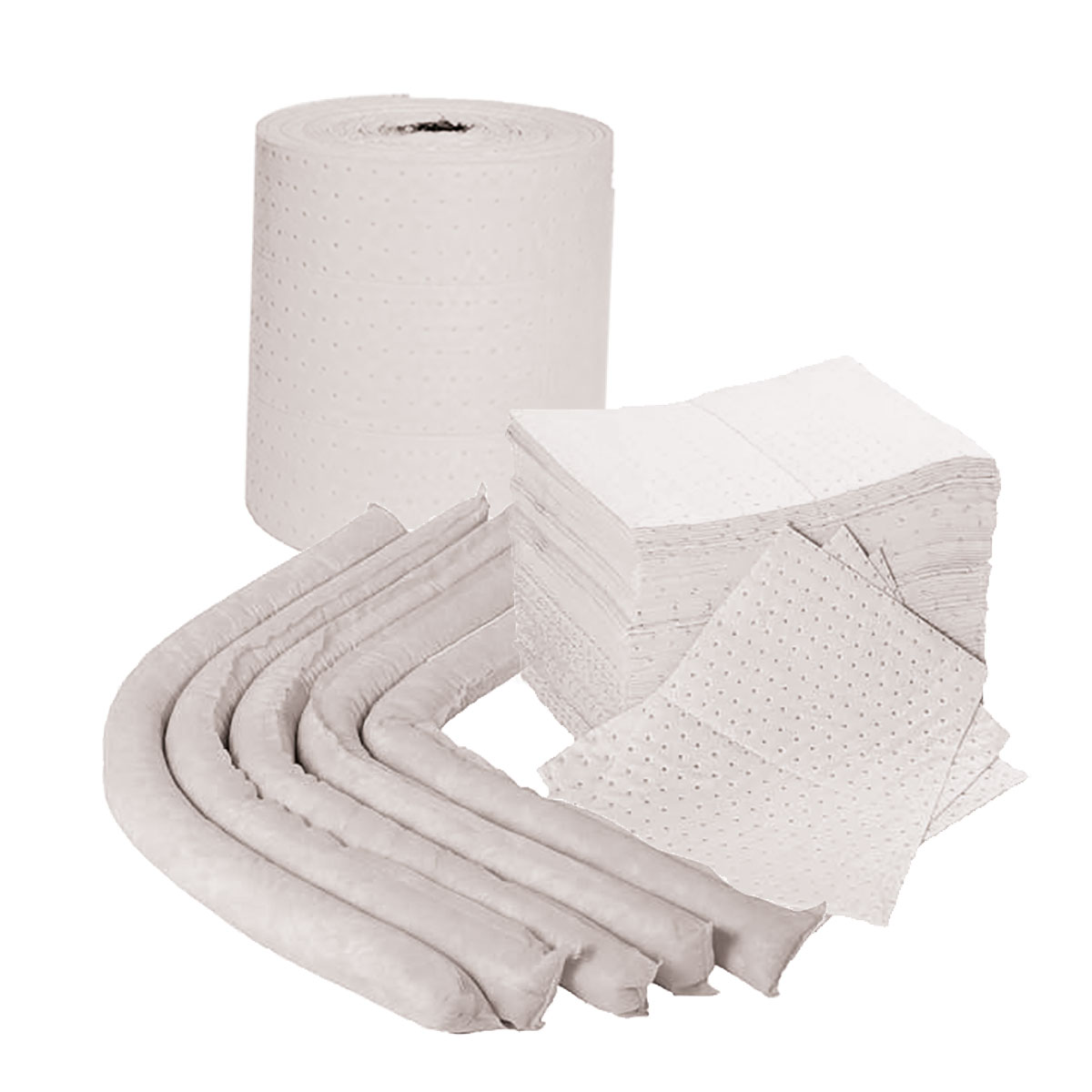 Absorbent Refill Pack: Pads/Socks/Roll