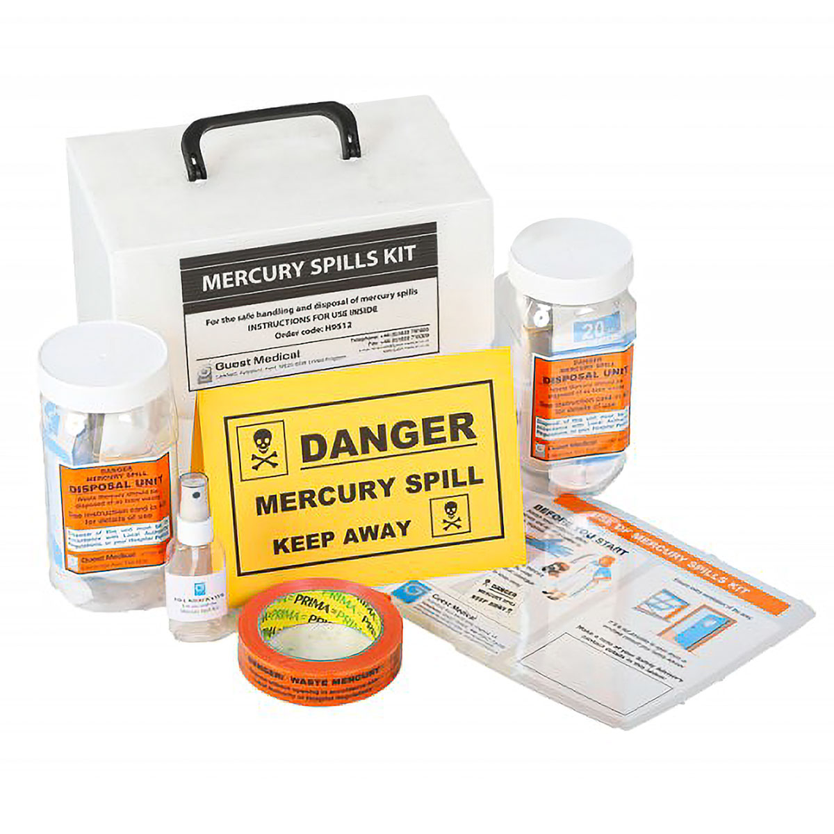 Mercury Spill Kit Plastic Case