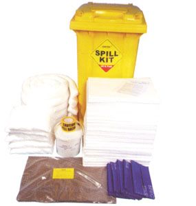 Oil & Fuel Spill Kit - Wheelie-bin - Absorbs 120L
