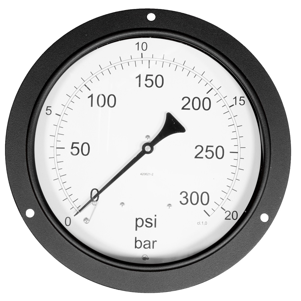 8" Front Flange Press Gauge 0-300 psi/Bar 3/8"BSP Back Conn
