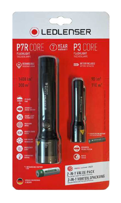 LED LenserTorch Twin Pack P7R Core + Free P3 Core Deal