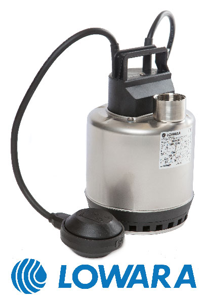 Lowara DOC 3/A Stainless Steel Submersible Pump c/w Float Switch 240v 50hz