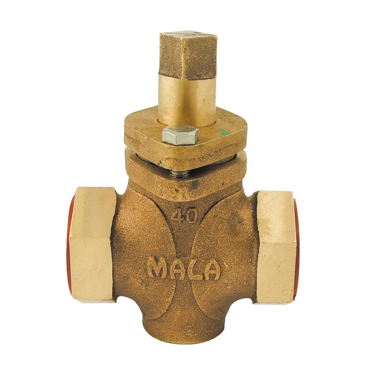 1 1/2" BSP 2 Way Gland Packed Bronze Plug Valve