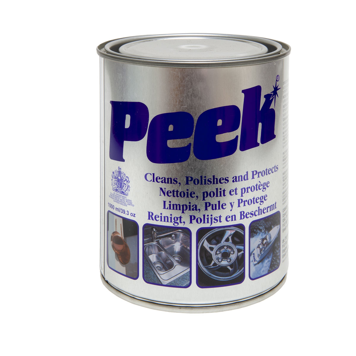 Peek Polish 1000ml Tin Cream Metal Polish & Cleaner