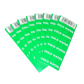 Cold Water Pipe Labels (Pack of 8)