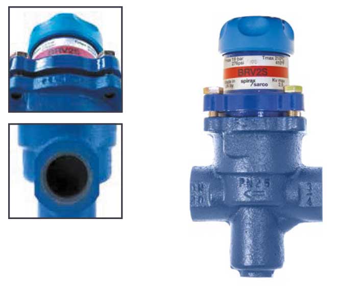 1" BSP BRV2S Pressure Reducing Valve with Grey Spring