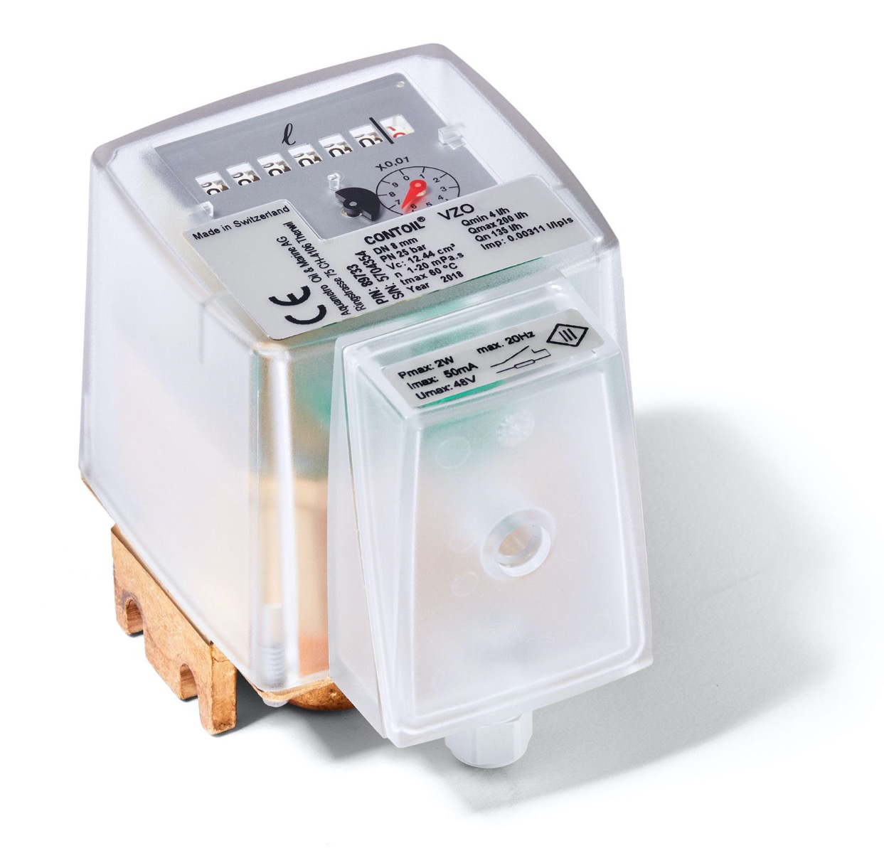 Oil Flow Meter Fig VZO 1/8" Pulsed 1-50 LPH