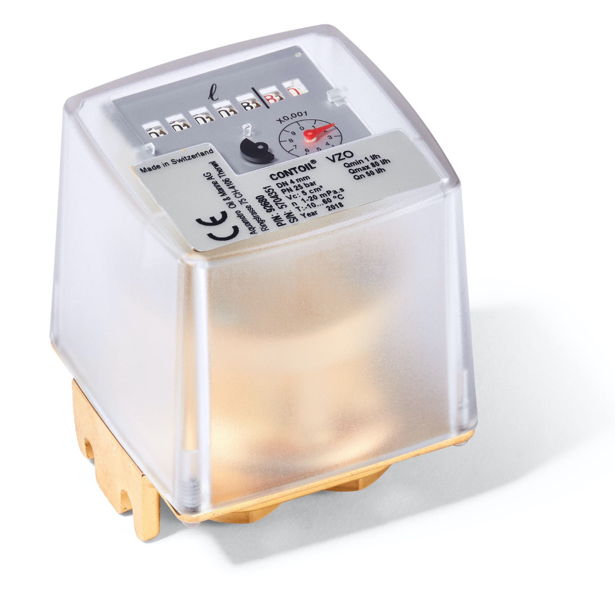 Oil Flow Meter Fig VZO 1/4" BSP Non Pulsed 4-135 LPH