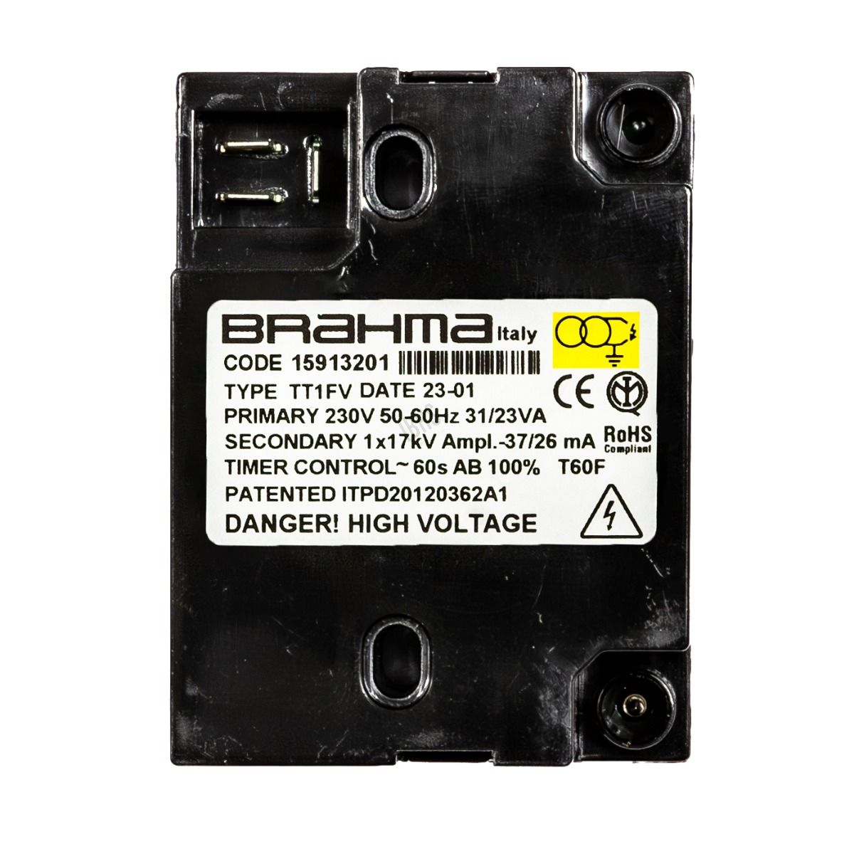 Ignition Transformer Brahma TT1FV 1 x 17kv  230v 50/60hz
