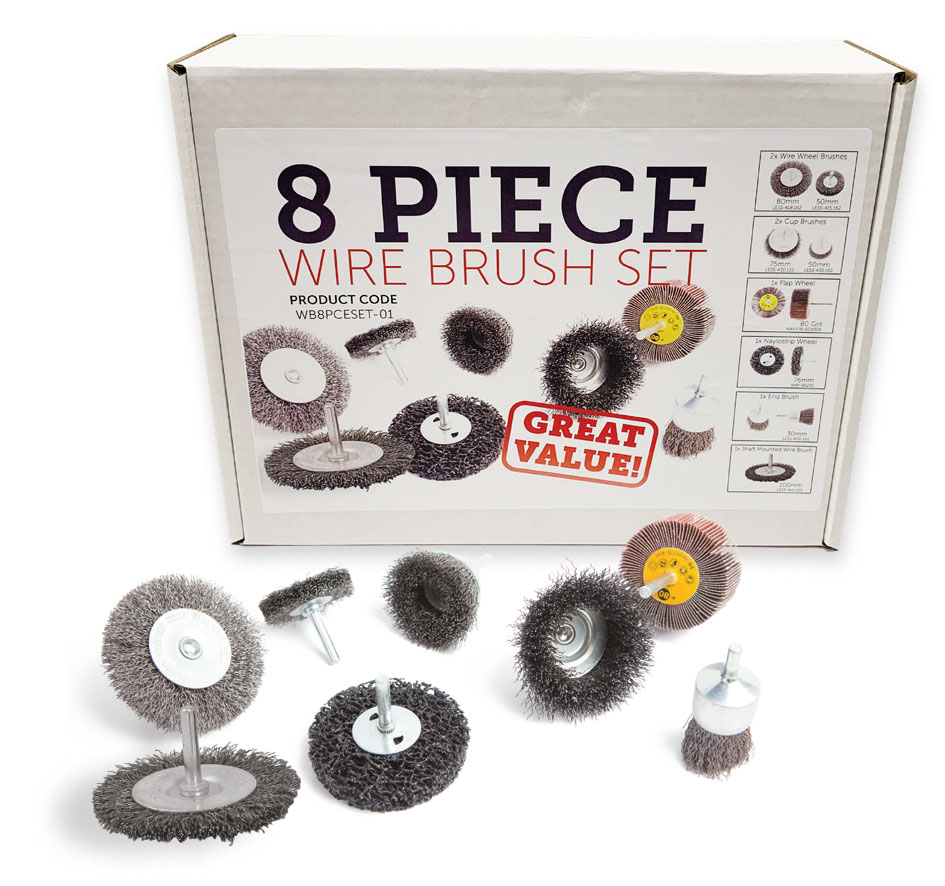 8 Piece Wheel Brush Set