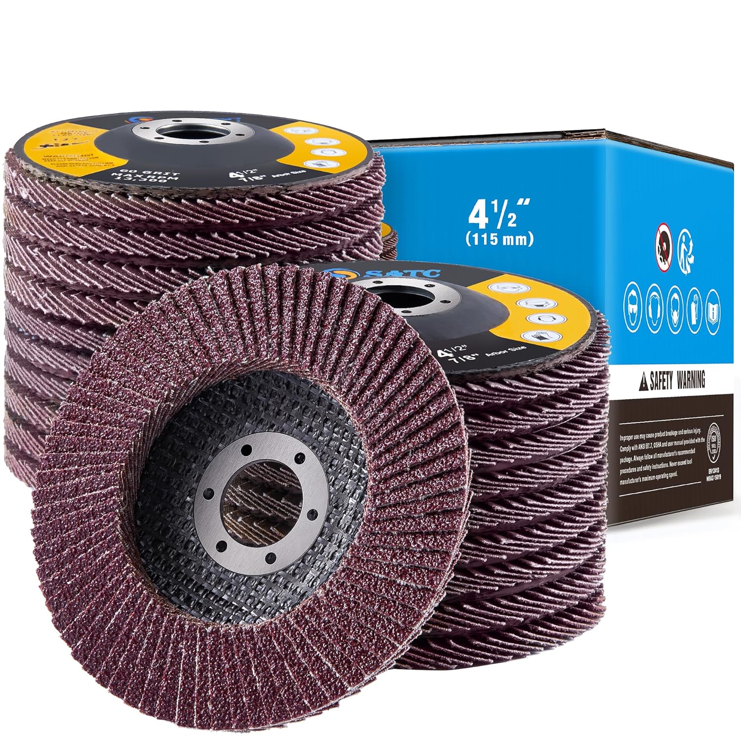 Flap Discs for Metal Grinding/Sanding 40/60/80/120 (20 Pack)